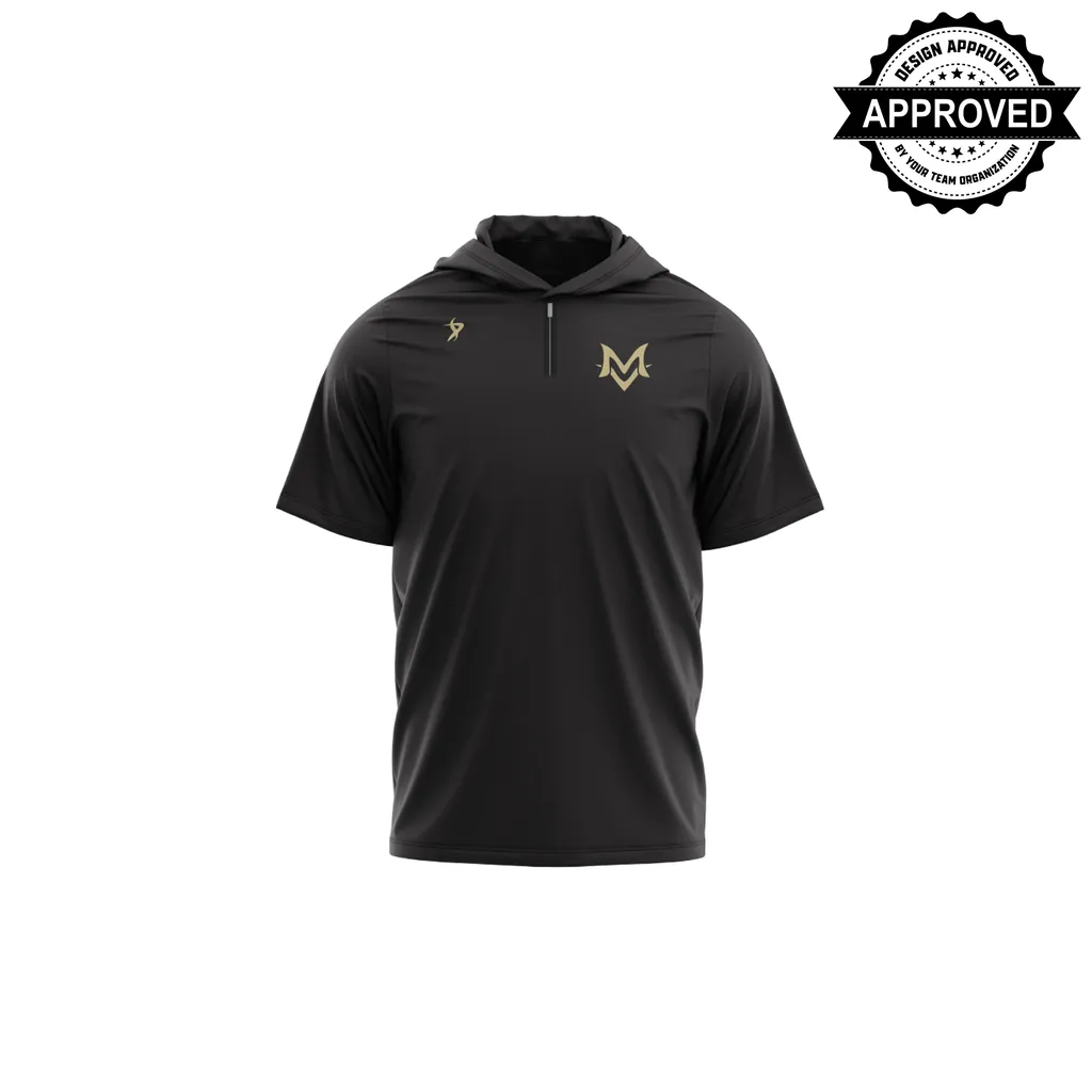 Marauder Baseball Club - Black M Hooded 1/4 Zip